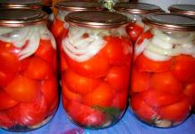 Qish uchun marinadlangan pomidor - juda mazali tezkor pomidor