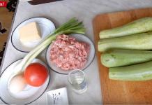 Zucchinibåtar med köttfärs i ugnen Zucchinibåtar med köttfärs i ugnen